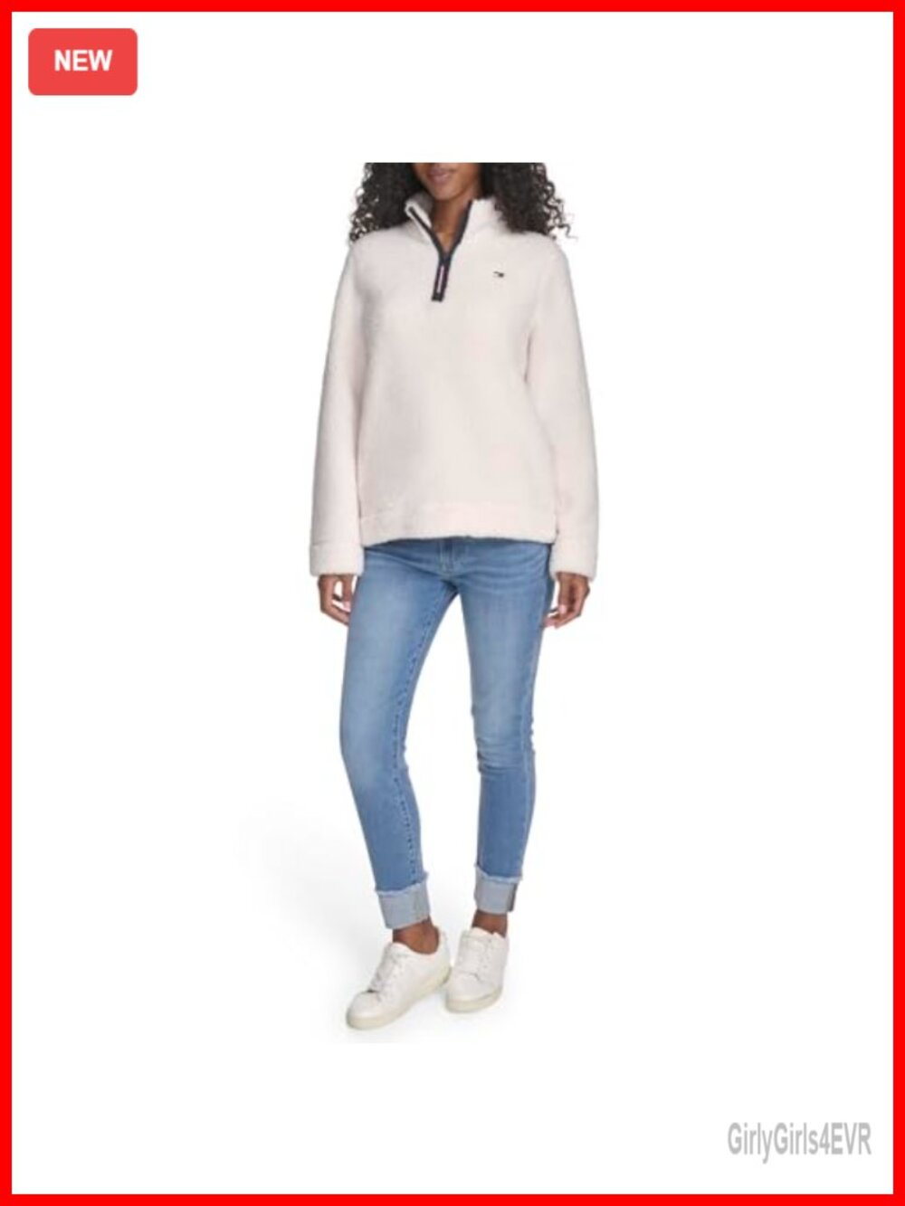 1/4 Zip Mockneck Sherpa Soft Pullover Sweater
